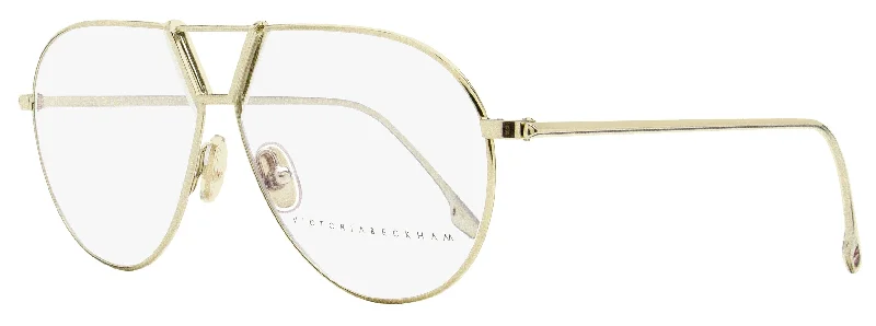 Victoria Beckham Women's Aviator Eyeglasses VB2106 714 Light Gold 58mm Magnetic - Attachment Style Victoria Beckham Women's Aviator Eyeglasses VB2106 714 Light Gold 58mm Magnetic - Attachment Style