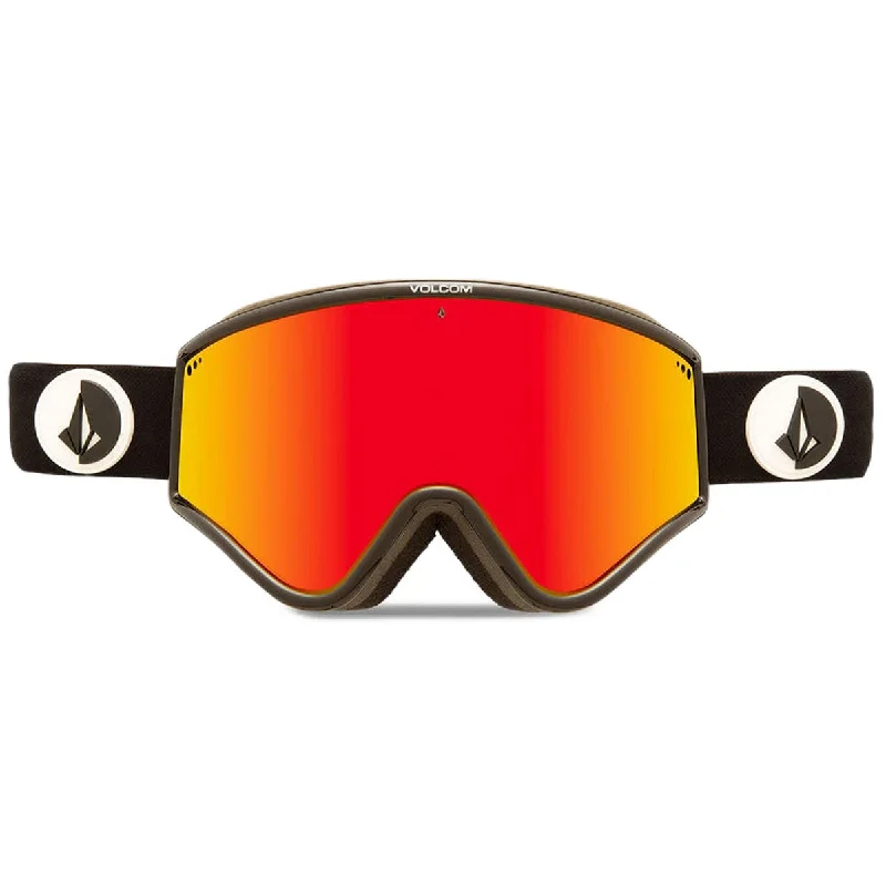 Volcom Yae Snowboard Goggles - Gloss Black/Red Chrome Wire - Frame Intellectual Look
