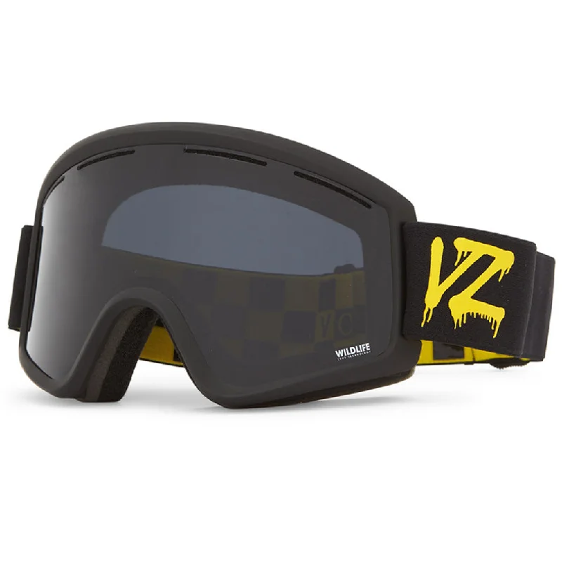 Von Zipper Cleaver Snowboard Goggles - Black Satin/Wildlife Blackout Flip - Up Dual - Purpose Design Von Zipper Cleaver Snowboard Goggles - Black Satin/Wildlife Blackout Flip - Up Dual - Purpose Design