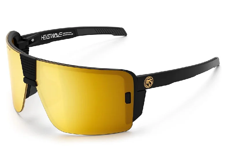 XL VECTOR SUNGLASSES: GOLD Z87+ POLARARIZED Cat - Eye Vintage Revival