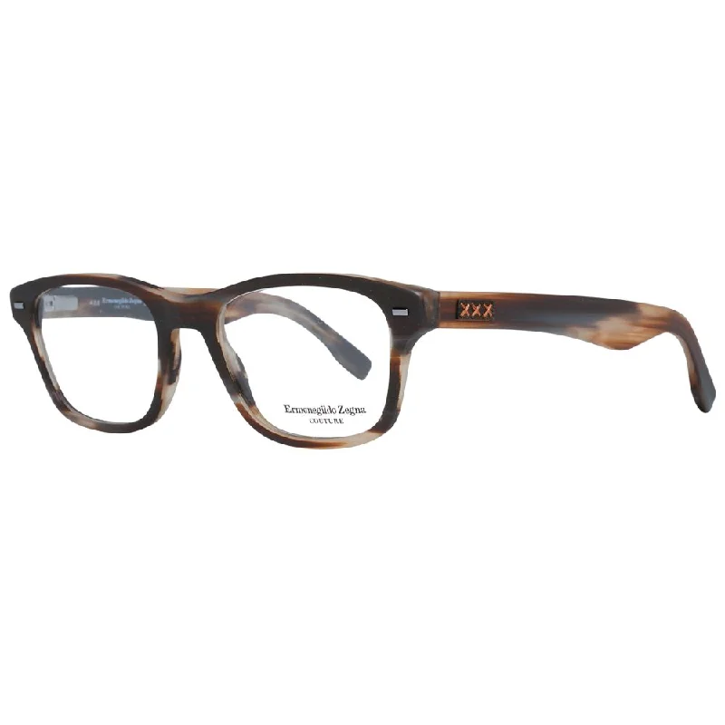 Zegna Couture  Men Optical Men's Frames Leather - Trimmed Luxe Style
